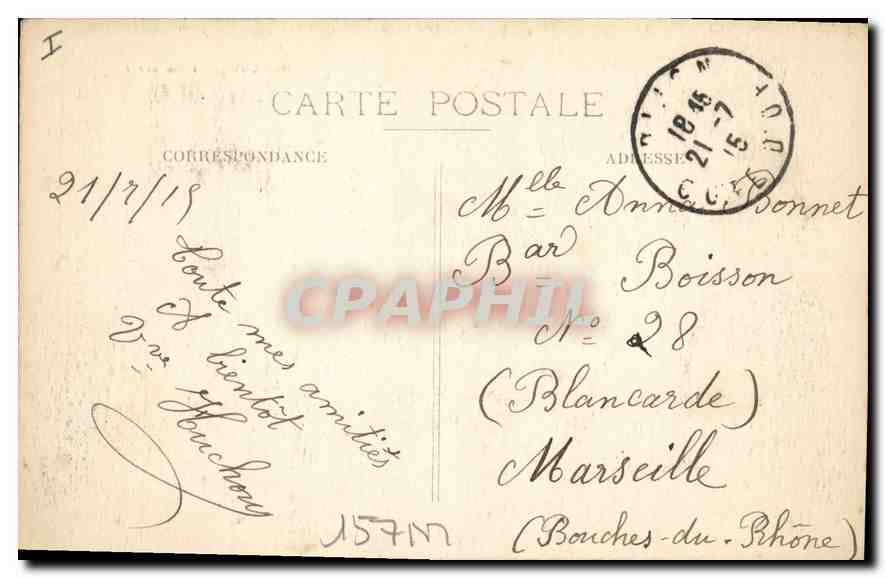 CPA Dijon Place Darcy  — Rückseite
