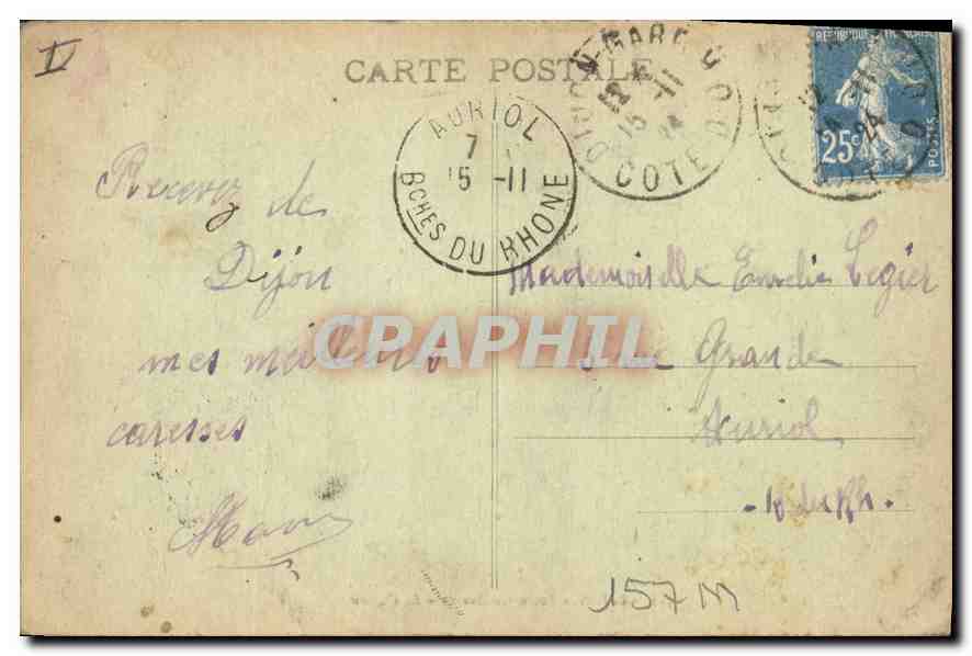 CPA Dijon Porte Guillaume L V  — Rückseite