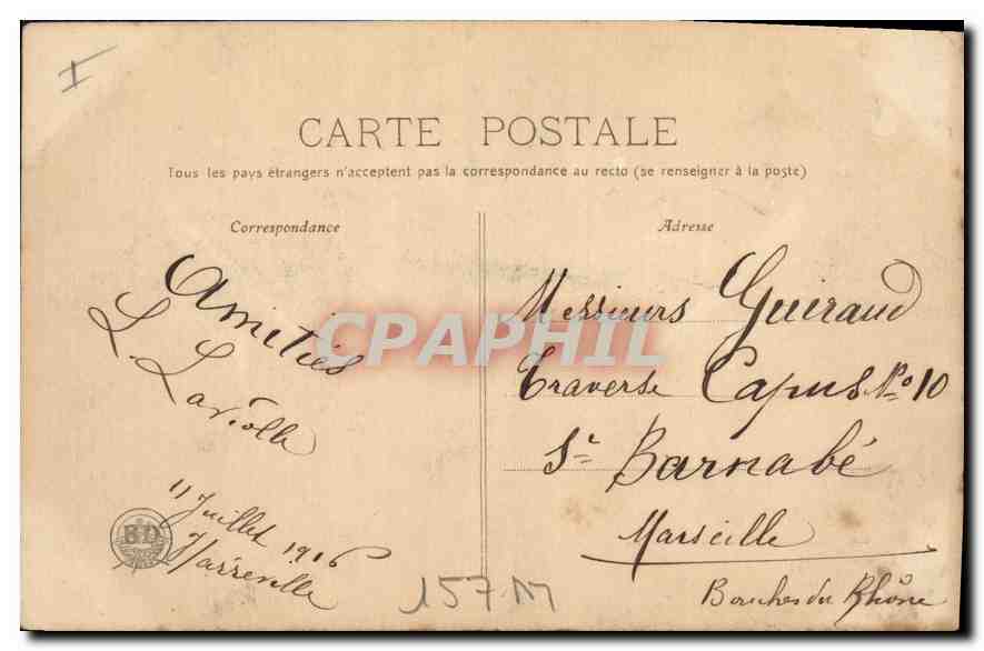 CPA Dijon Palais de Justice  — Rückseite