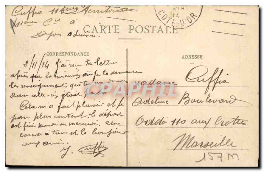 CPA Dijon Eglise Notre Dame L V  — Rückseite