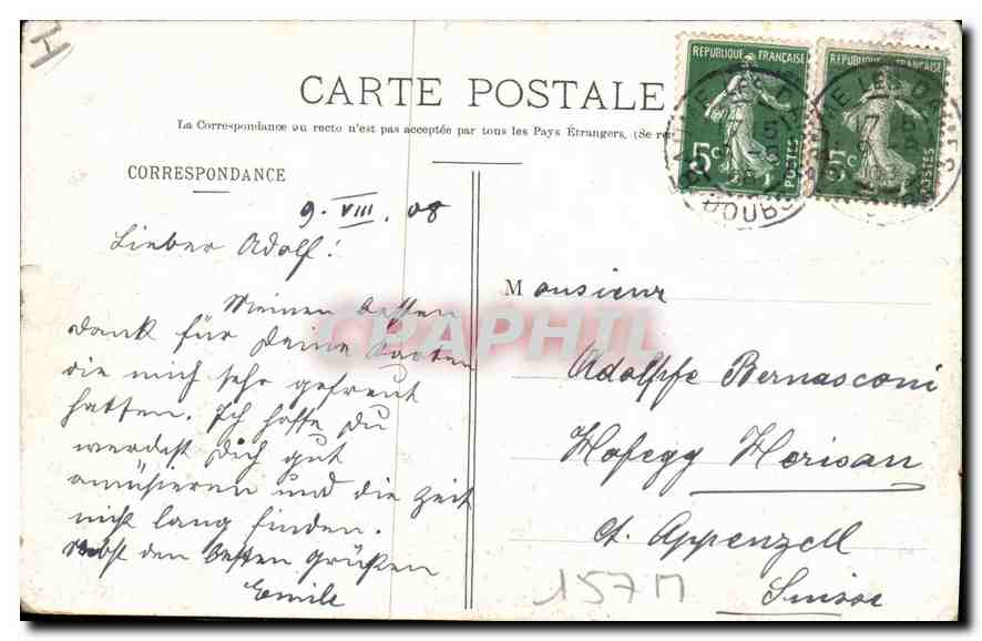 CPA Dijon Vue generale prise de la Tour des Etats  — Rückseite