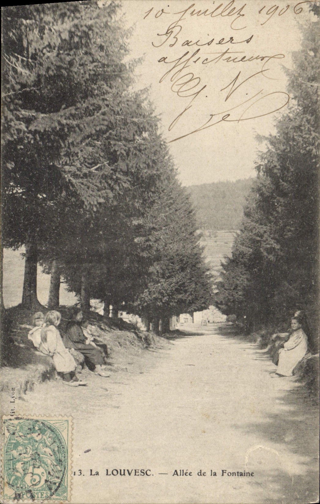 La LOUVESC — Allée de la Fontaine — Éditeur H. Lyon, n°13