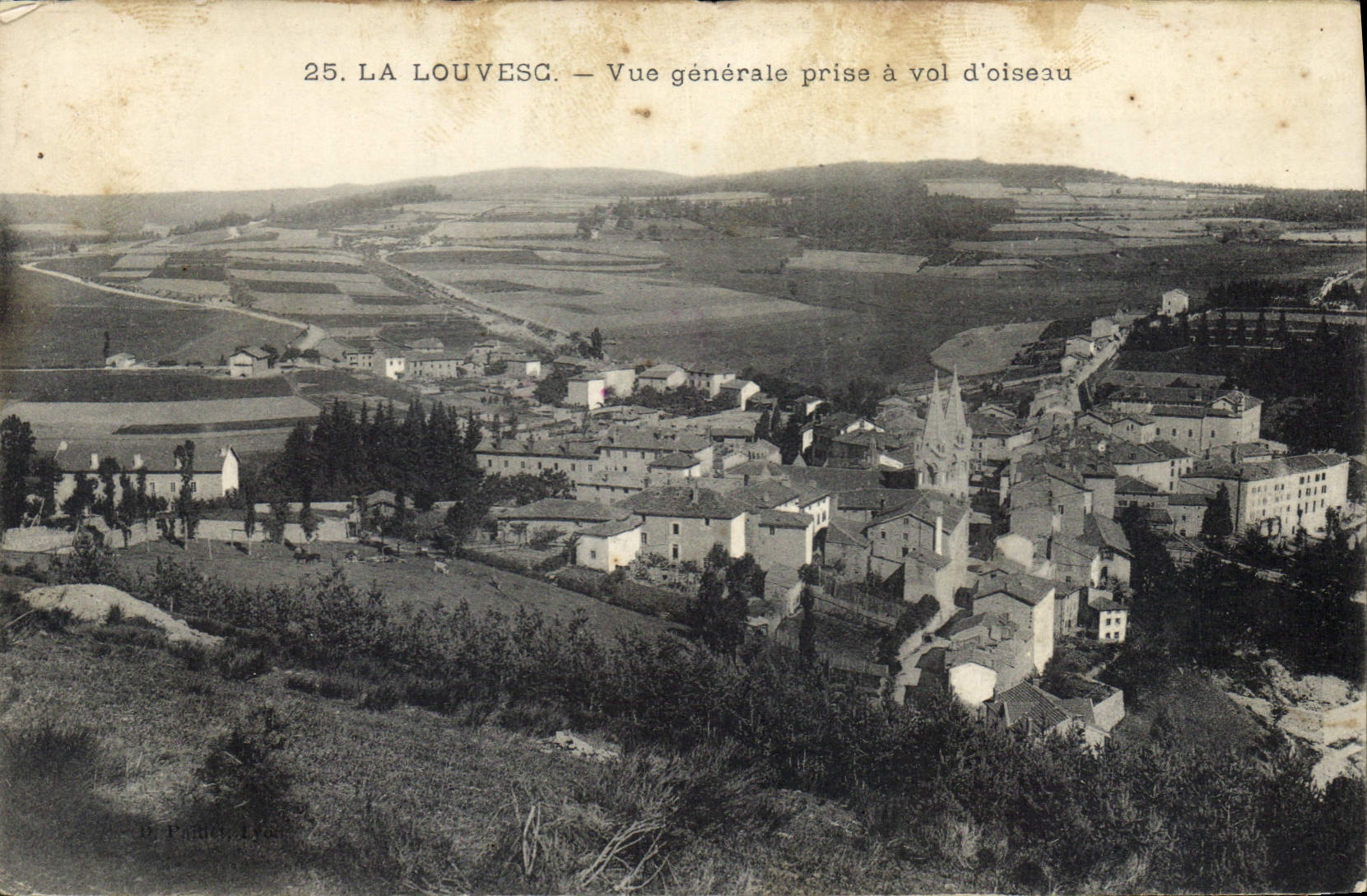 La Louvesc — Vue générale prise à vol d’oiseau — Éditeur inconnu, n° 25
