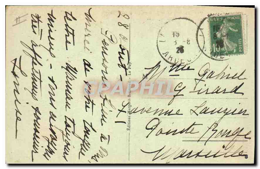 La Louvesc - Vue générale prise du Cimetière (Alt. 1050 m.) - Cure d'air très fréquentée — L'Ardeche Illustrée 5521 — Verso