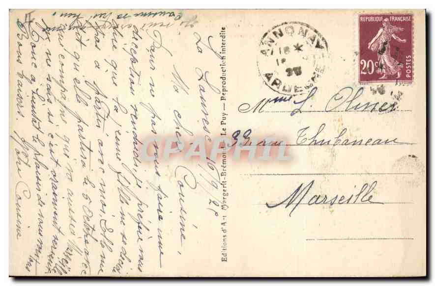 La Louvesc - Vue générale prise du Cimetière (Alt. 1050 m.) - Cure d'air très fréquentée — L'Ardèche Illustrée 5521 — Back