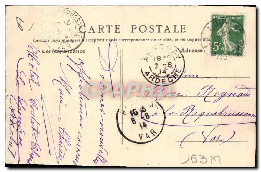 CPA La Louvesc Grand Hotel Costet  — Verso