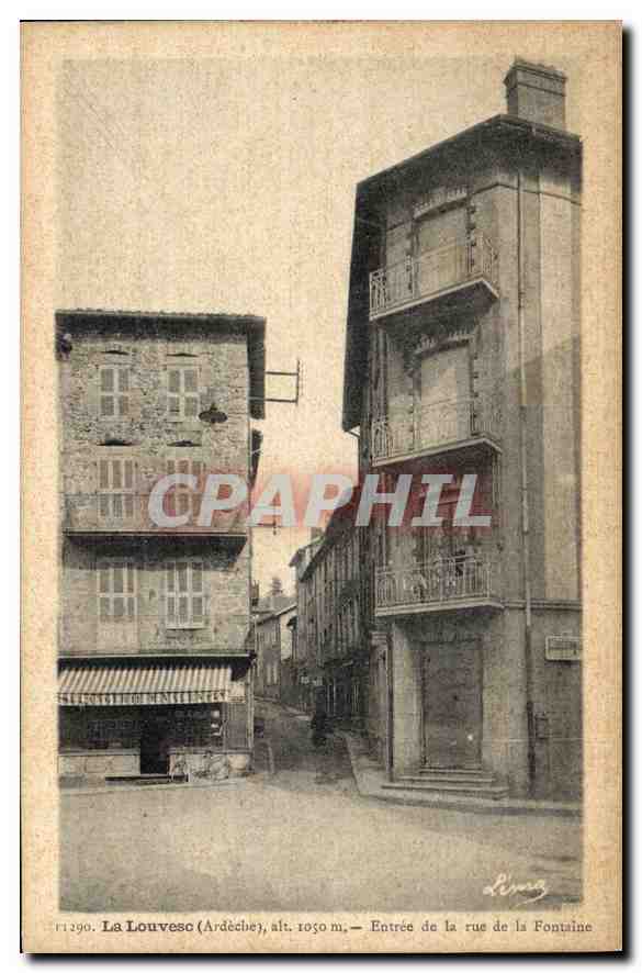 La Louvesc (Ardèche), alt. 1050 m. — Entrée de la rue de la Fontaine — Léon Markétil