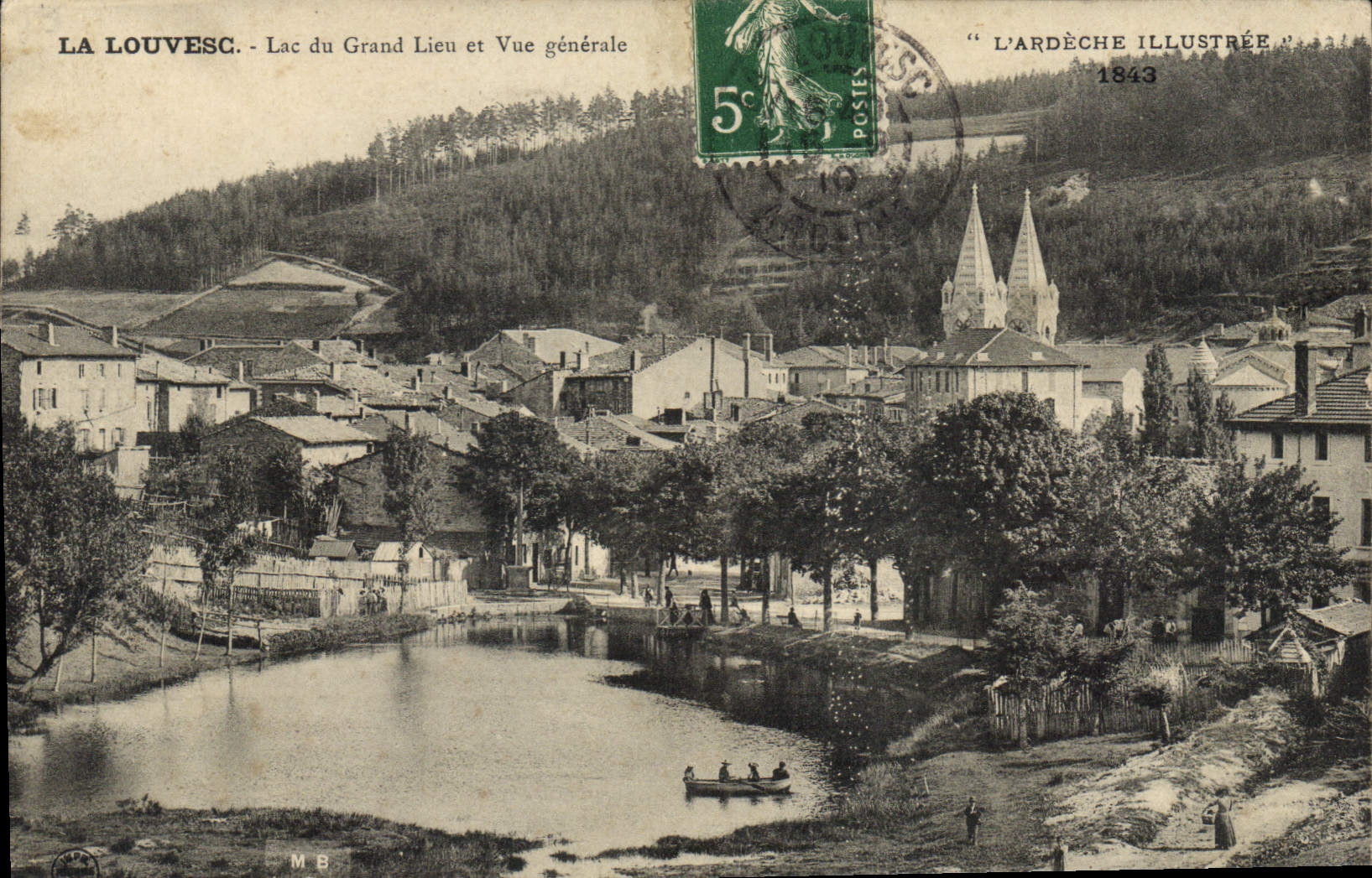 La Louvesc - Lac du Grand Lieu et Vue générale — L'Ardeche Illustrée, n° 1843