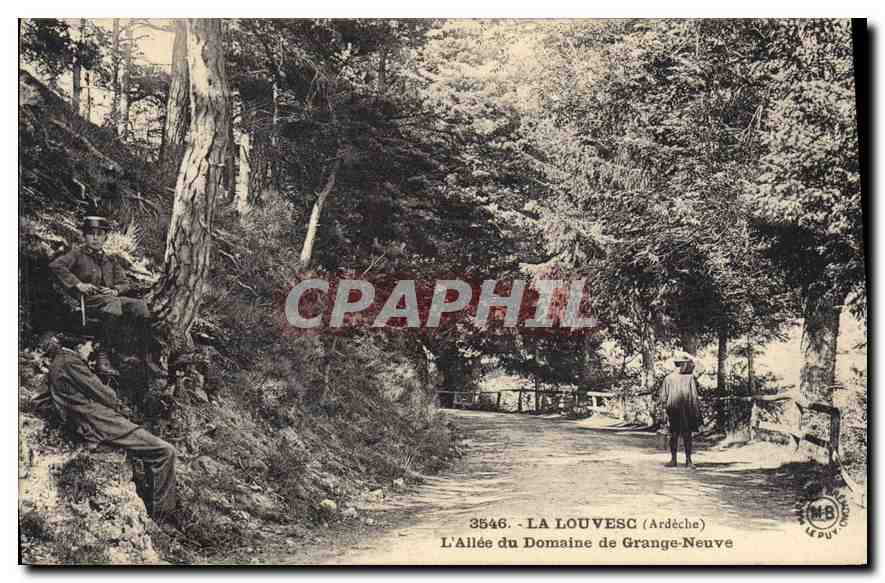 CPA La Louvesc Ardeche L'Allee du Domaine de Grange Neuve 