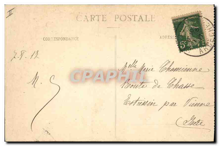 CPA La Louvesc Vue generale prise de Crozes  — Verso