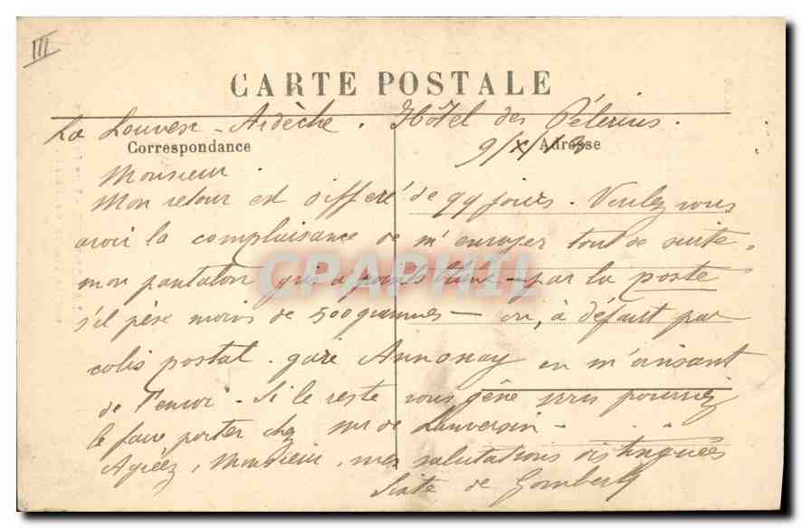 La Louvesc - Una Congère en la Carretera hacia Saint-Félicien — Les Cévennes Illustrées 4028 — Reverso