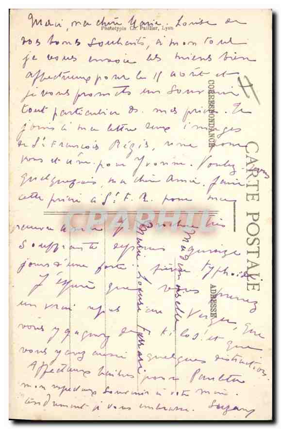 LA LOUVESC. - Sur les flancs du Mont Chaix - Costume et Coiffure du Pays - SUPRA — Verso