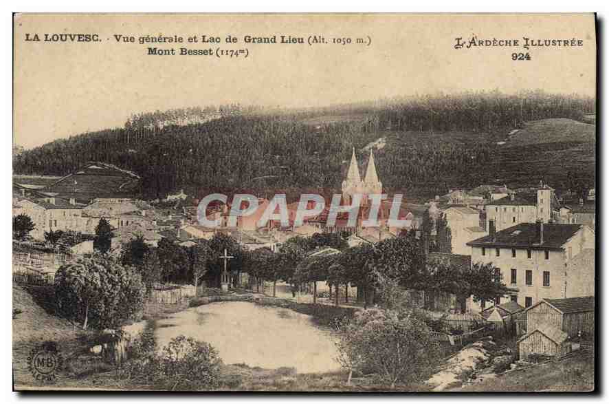 La Louvesc - Vue générale et Lac de Grand Lieu (Alt. 1050 m.) - L'Ardeche Illustrée 924