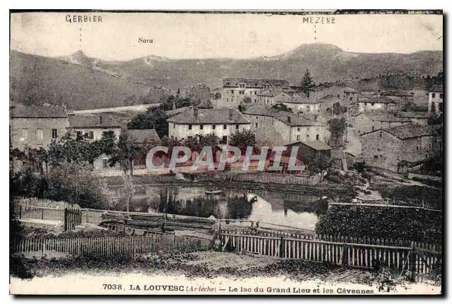 CPA La Louvesc Ardeche Le lac du Grand Lieu et les Cevennes 