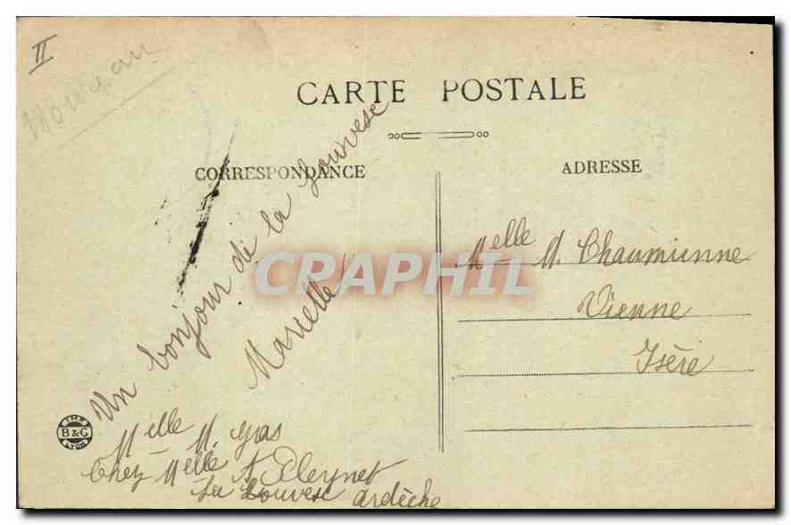 Lalouvesc — Vue générale prise au Pied du Besset — éditeur non identifié, n° de série 95 — Verso