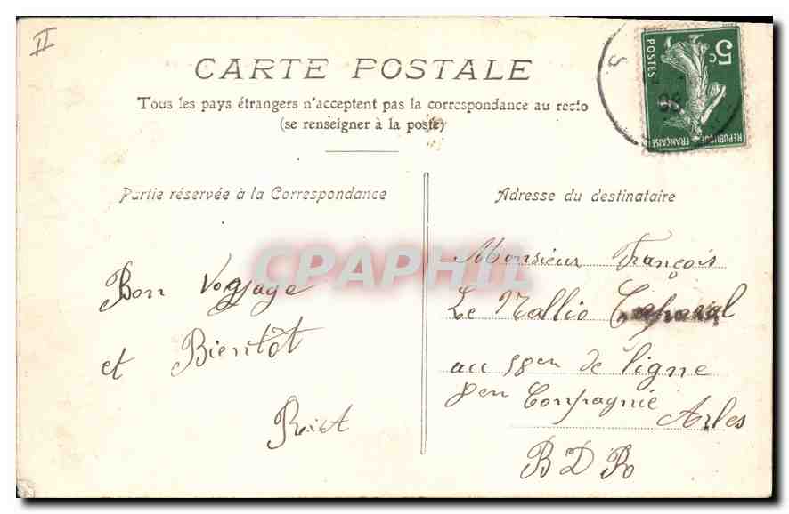 CPA La Louvesc Vue generale prise au dessus de la Maison des Freres  — Verso