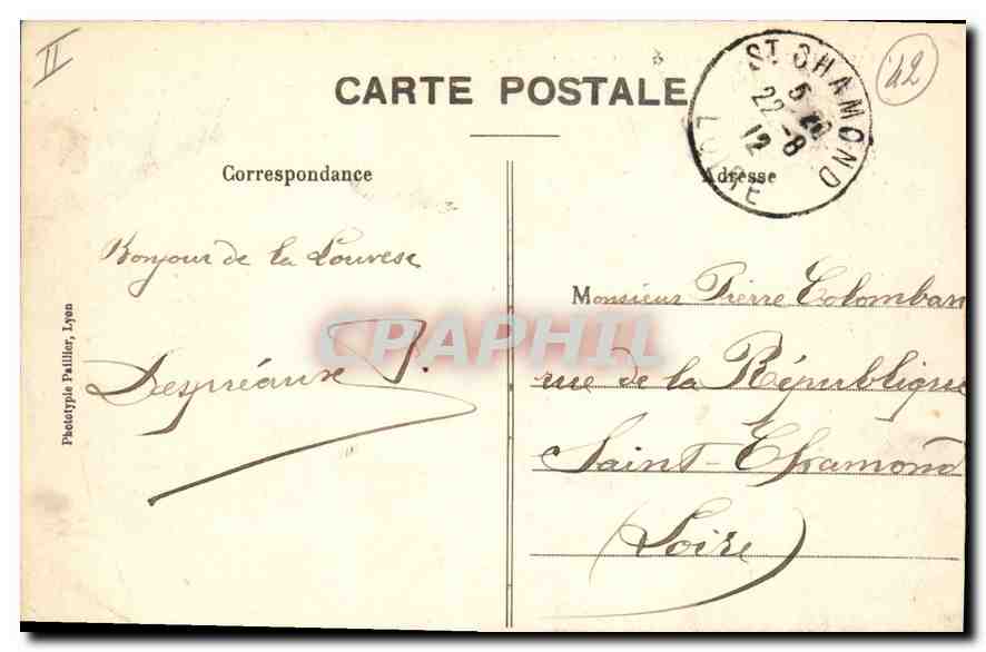 CPA La Louvesc Vue generale et le Mont Chaix  — Rückseite