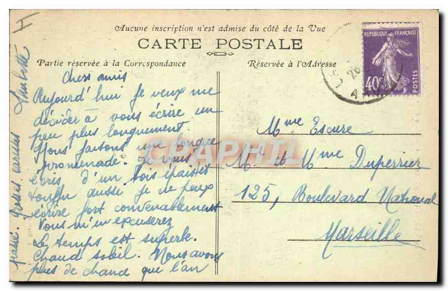 CPA La Louvesc Ardeche Cote d'Air L'Etang du Val d'Or  — Verso