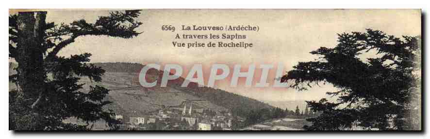 CPA La Louvesc Ardeche A travers les Sapins Vue prise de Rochelipe 