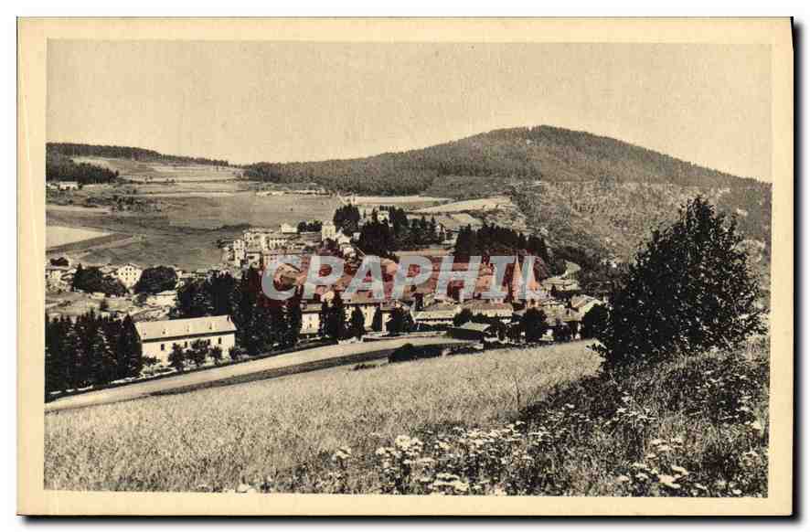 CPA La Louvesc Ardeche Vue generale et Calvaire du Mont Chair 