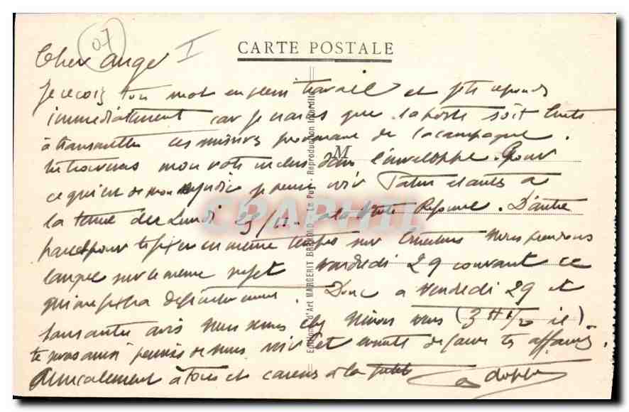 CPA La Louvesc Ardeche vue Generale et Montee de la Fontaine St Regis  — Verso