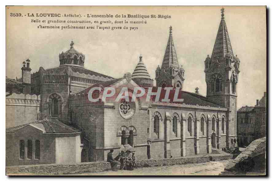 CPA La Louvesc Ardeche L'Ensemble de la Basilique St Regis Belle et Grandiose Construction en Granit