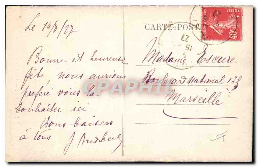 CPA La Louvesc Allee de Versailles  — Verso