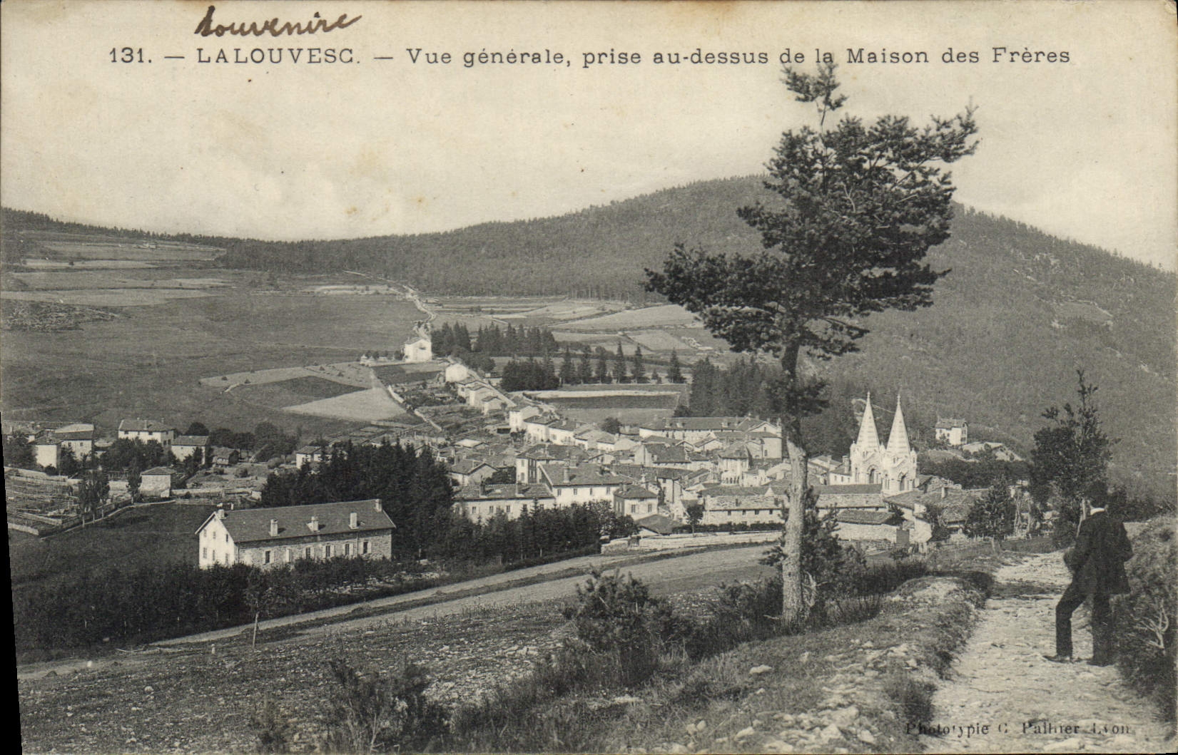 Lalouvesc — Vue générale prise au-dessus de la Maison des Frères — Phototypie G. Palthier
