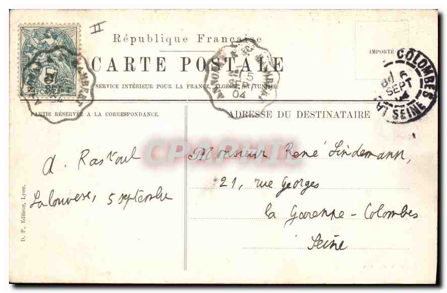 CPA La Louvesc vue generale prise du Cimetiere  — Verso