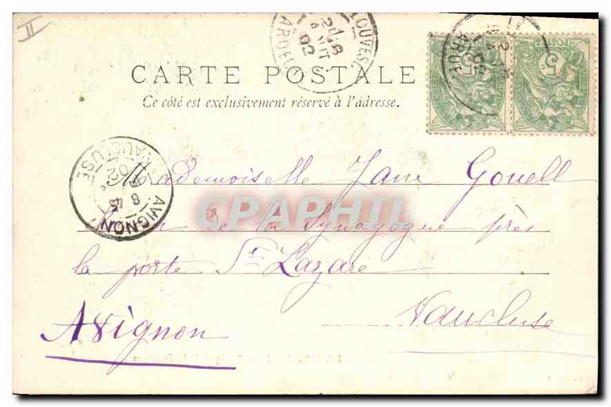 CPA La Louvesc Portique de la Basilique  — Verso