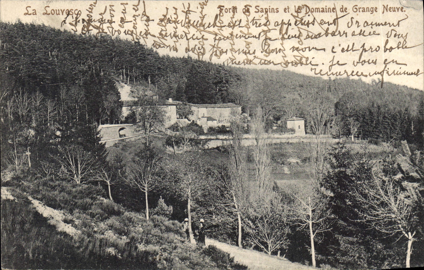 La Louvèsc — Forêt de Sapins et le Domaine de Grange Neuve — D. Faillet, Lyon Importé.