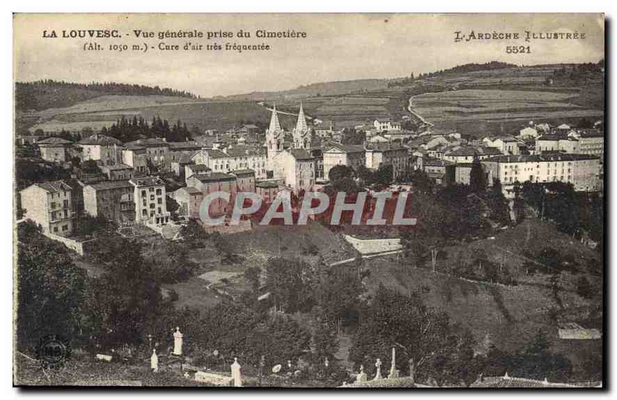 CPA La Louvesc Vue generale prise du cimetiere (alt 1050 m) Cure d'air tres freqentee