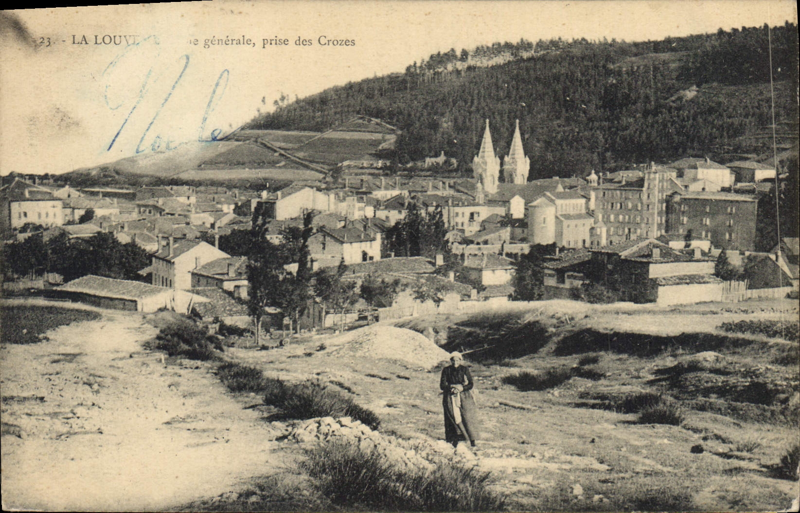 La Louvière — vue générale, prise des Crozes — Éditeur : Phototypie P. P. Lyon, n°23