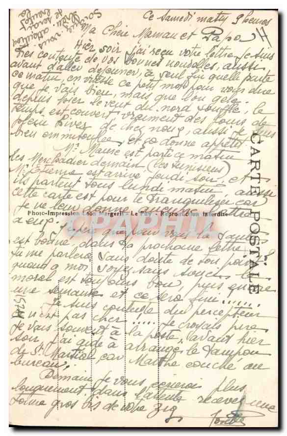 Gerbier-des-Joncs (Ardèche) — Ferme de Loire où coule la première eau de la Loire — éditeur Lemaire, n° 10159 — Verso