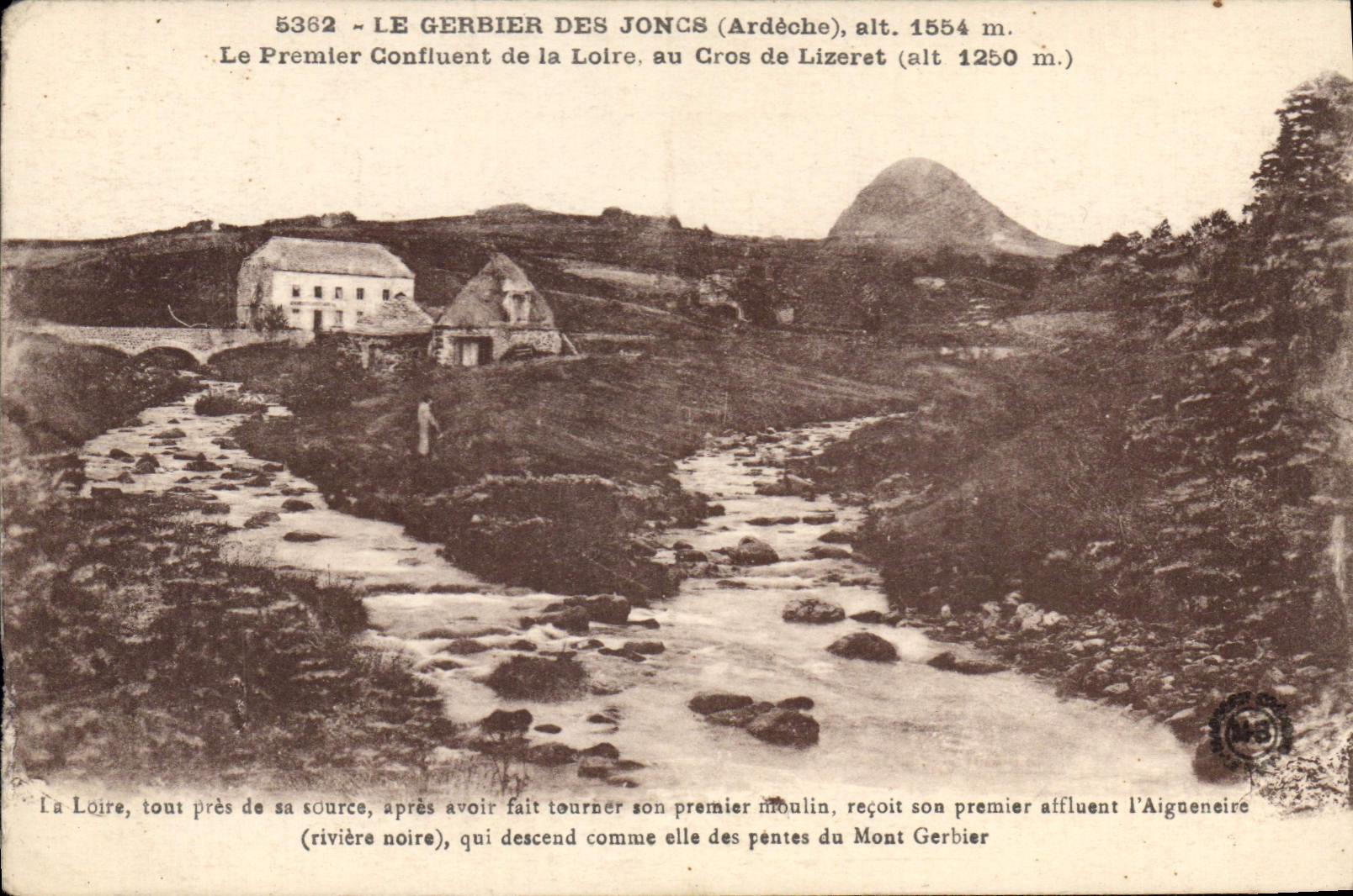 Der Gerbier des Joncs (Ardèche) — Erster Zusammenfluss der Loire — Éditions d'Art Manpuyrémont