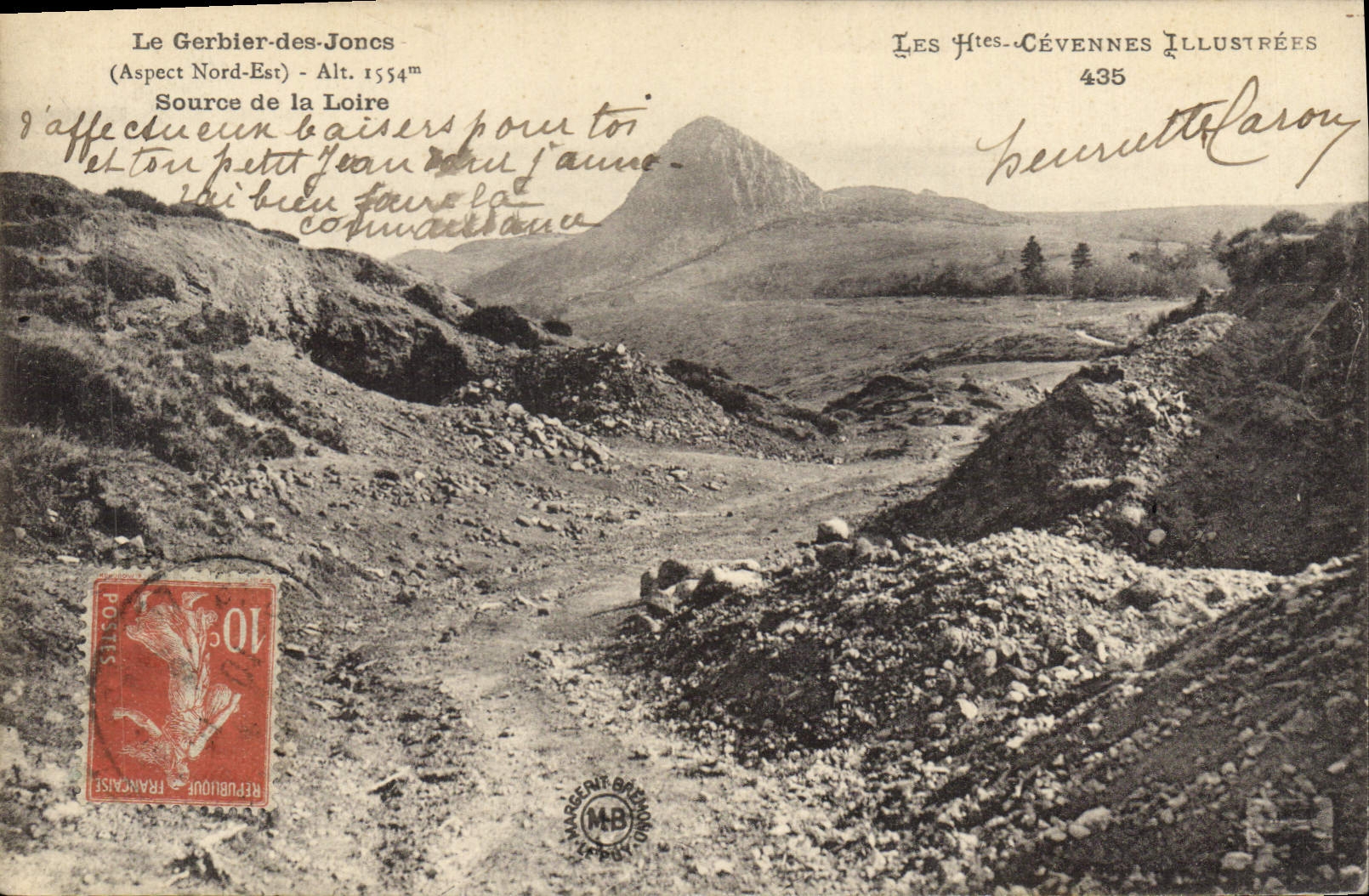 CPA Les Htes Cevennes Illustrees Le Gerbier des Joncs (Aspect Nord Est) Alt 1554 m Source de la Loir
