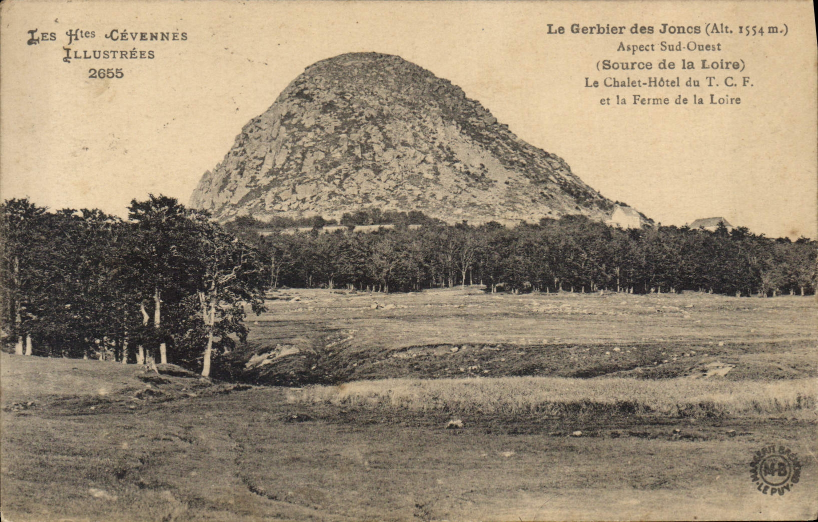CPA Les Htes Cevennes Illustrees Le Gerbier des Joncs (Alt 1554 m) Aspect Sud Ouest Source de la Loi
