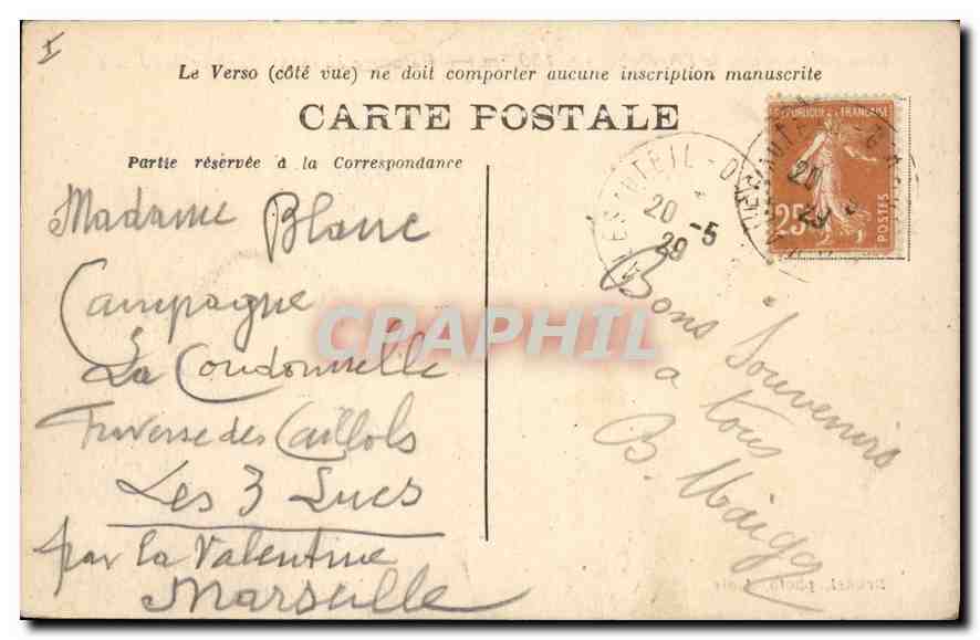 Weide am Mont Gerbier des Joncs — pittoreske Orte der Ardèche (Höhe 1500 m.) — Verleger unbekannt — Rückseite