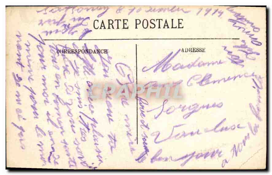 CPA Paris L'Arc de Triomphe — Rückseite