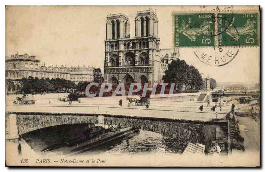 CPA Paris Notre Dame et le Pont