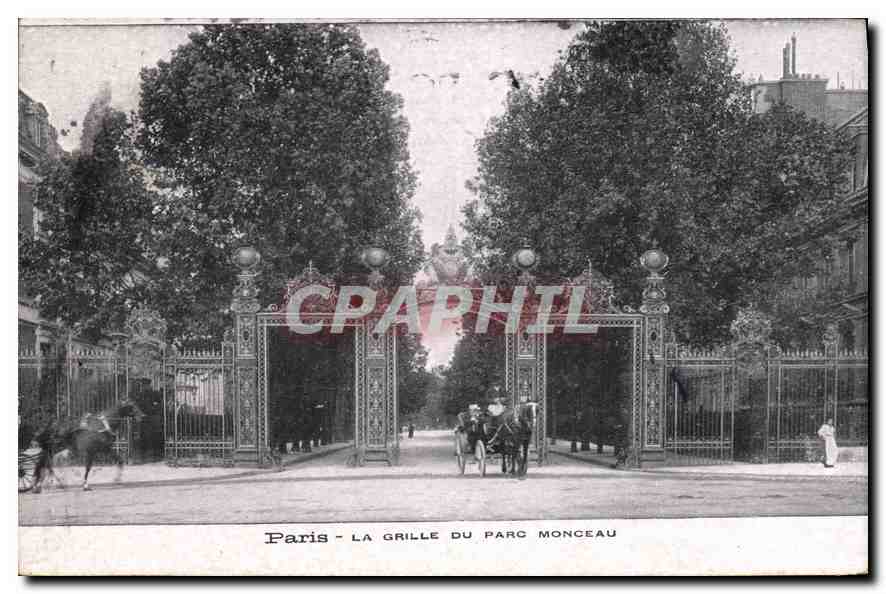 CPA Paris La Grille du Parc Monceau