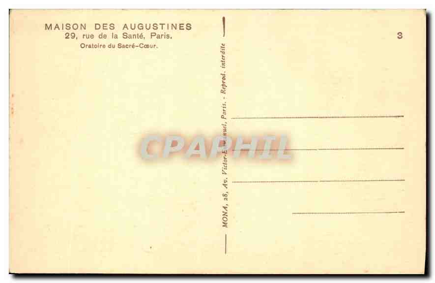 Oratoire des Augustines — Paris — Mona — Rückseite