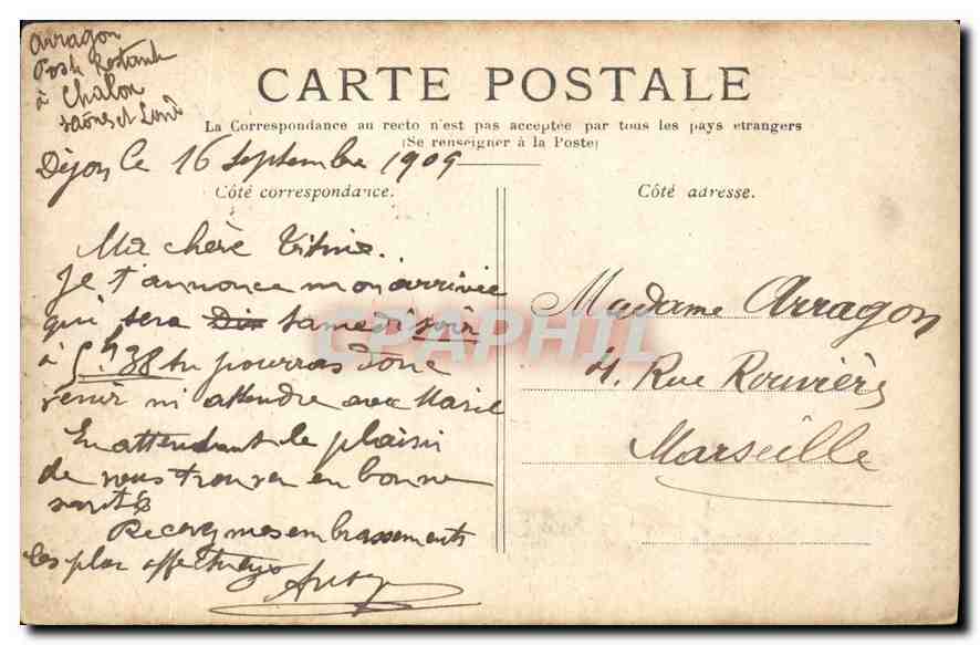 CPA Paris L'Arc des Tuileries — Rückseite