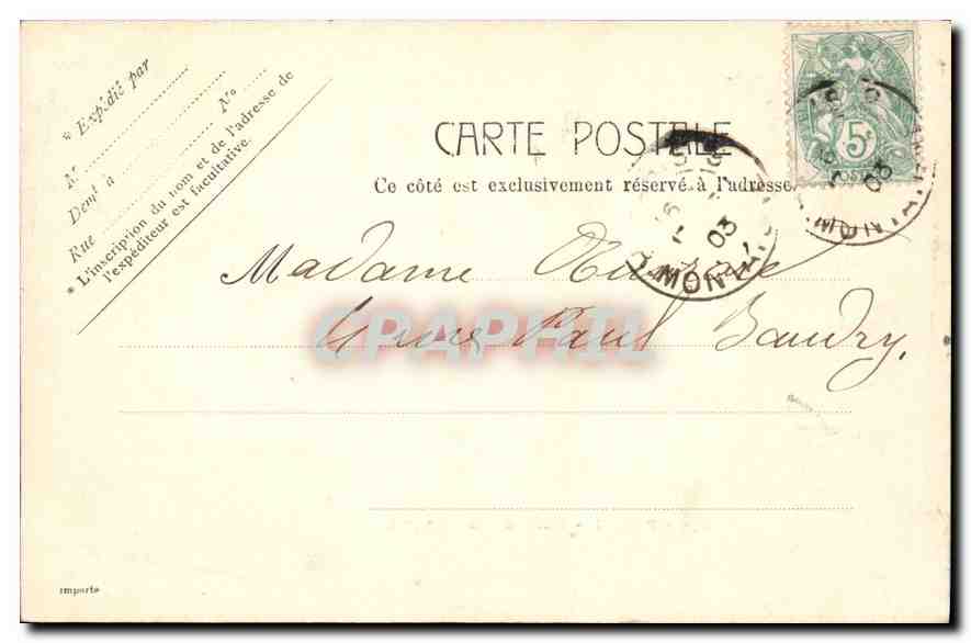 CPA Paris Bois de Boulogne — Rückseite
