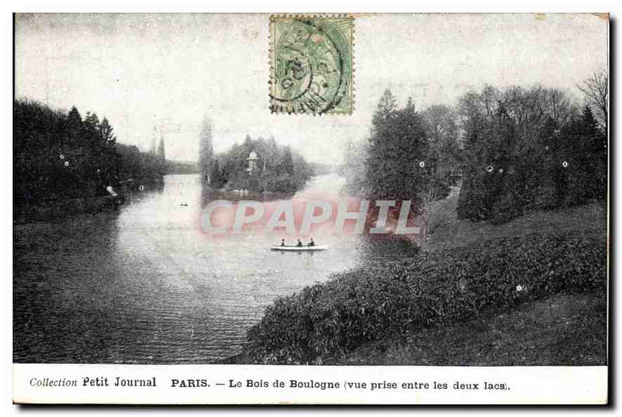 CPA Paris Petit Journal Le Bois de Boulogne (vue prise entre les deux Lacs)