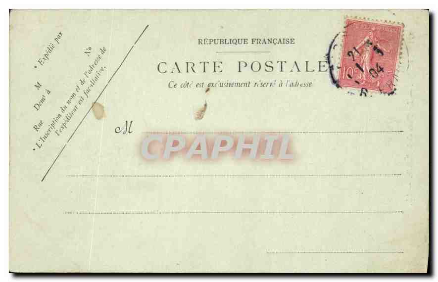 CPA Paris Place de la Bastille — Rückseite