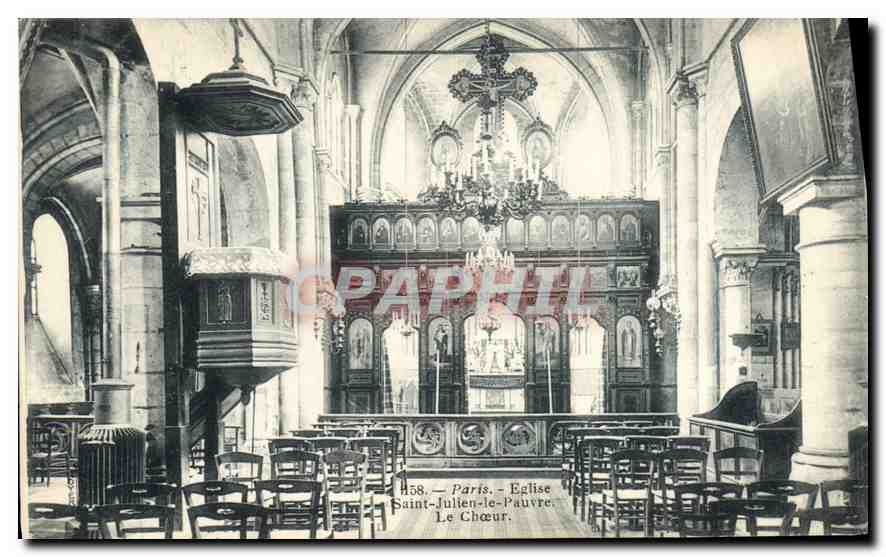 CPA Paris Eglise Saint Juline le Pauvre Le Choeur