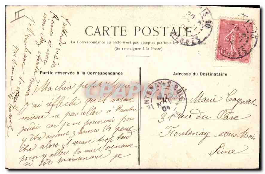 CPA Chevet de l'Eglise St Gervais (XVIe siecle) Rue des Barres — Rückseite