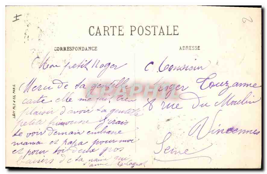 CPA Paris La Sainte Chapelle et le Palais de Justice — Rückseite