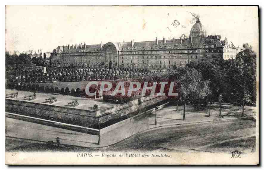 CPA Paris Facade de l'Hotel des Invalides